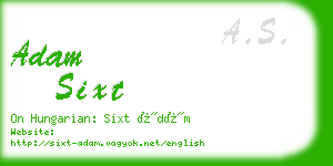adam sixt business card